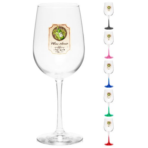 Custom Vina Tall Wine Glass - 16 oz. - Engraved - Printed School Supplies