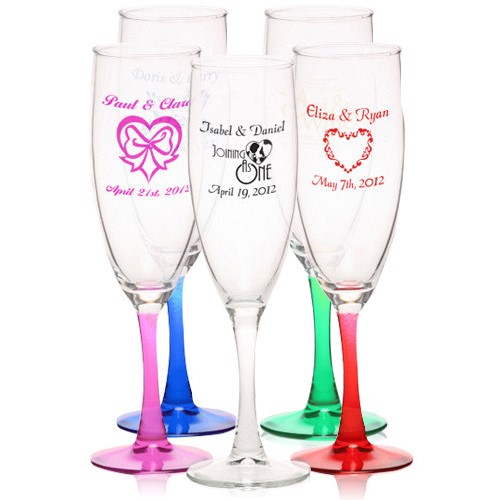 Personalised champagne glass