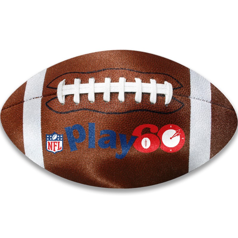 Custom Full-Color Microfiber Cloth - Football - Printed School Supplies | Campus Marketing Specialists