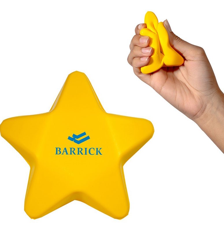 Custom Super Squish Stress Ball - Star - Printed School Supplies | Campus Marketing Specialists