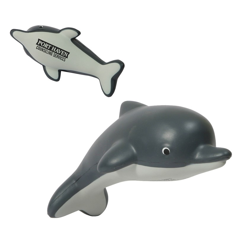 Custom Dolphin Stress Ball (Small) - Printed School Supplies | Campus Marketing Specialists