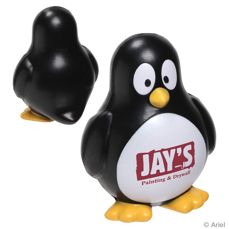 Custom Penguin Squish Stress Ball - Printed School Supplies | Campus Marketing Specialists