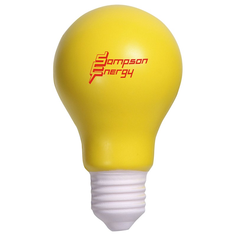 Custom Lightbulb Stress Ball - Printed School Supplies | Campus Marketing Specialists