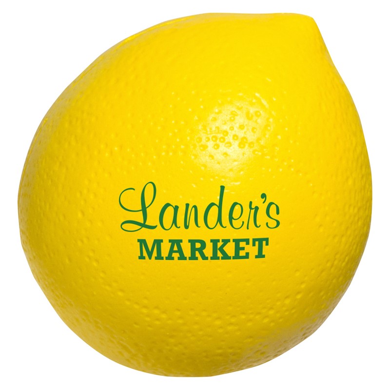Custom Lemon Stress Ball - Printed School Supplies | Campus Marketing Specialists