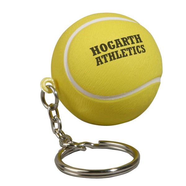 Custom Tennis Ball Stress Ball Keytag - Printed School Supplies | Campus Marketing Specialists