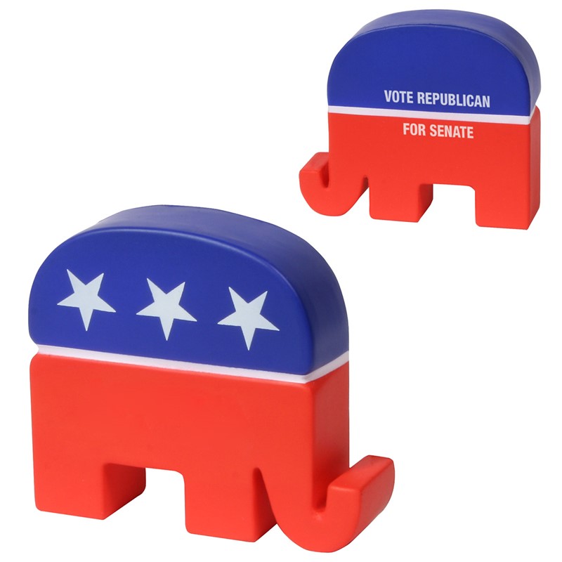 Custom Republican Elephant Stress Ball - Printed School Supplies | Campus Marketing Specialists