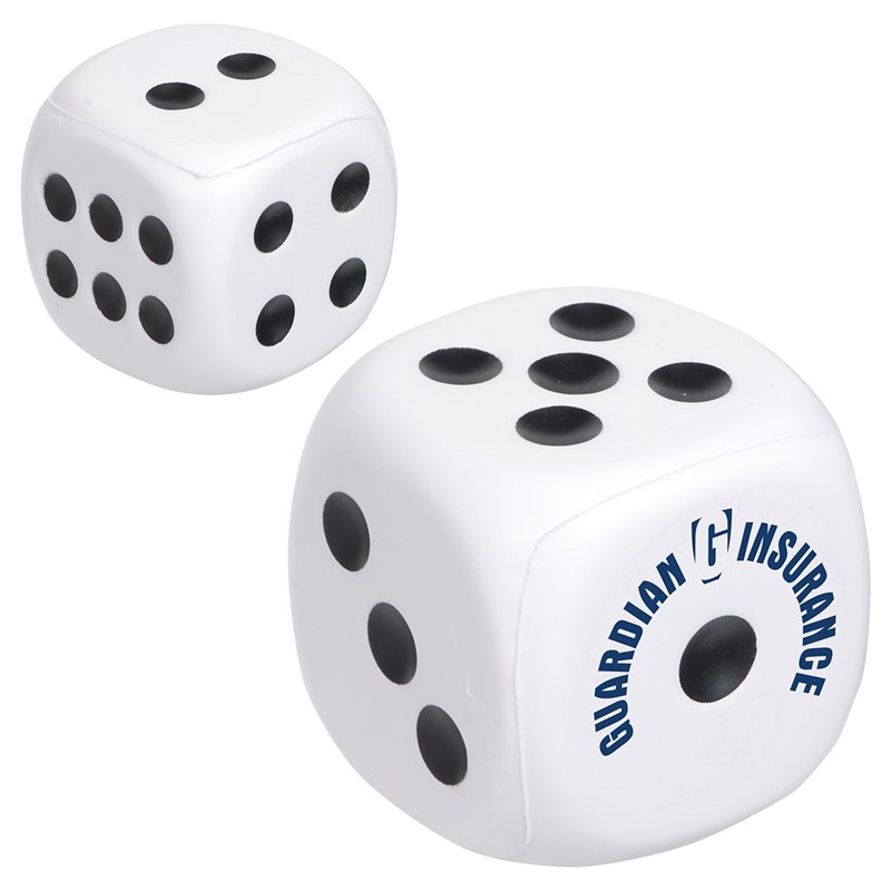 Custom Dice Stress Ball - Printed School Supplies | Campus Marketing Specialists