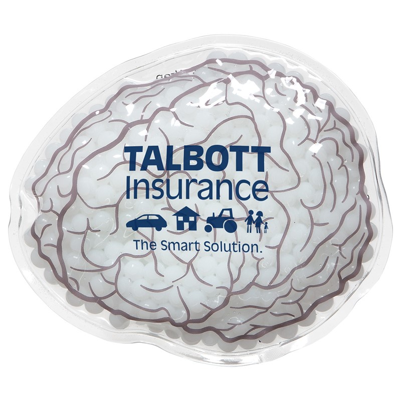 Custom Brain Gel Bead Hot/Cold Pack - Printed School Supplies | Campus Marketing Specialists