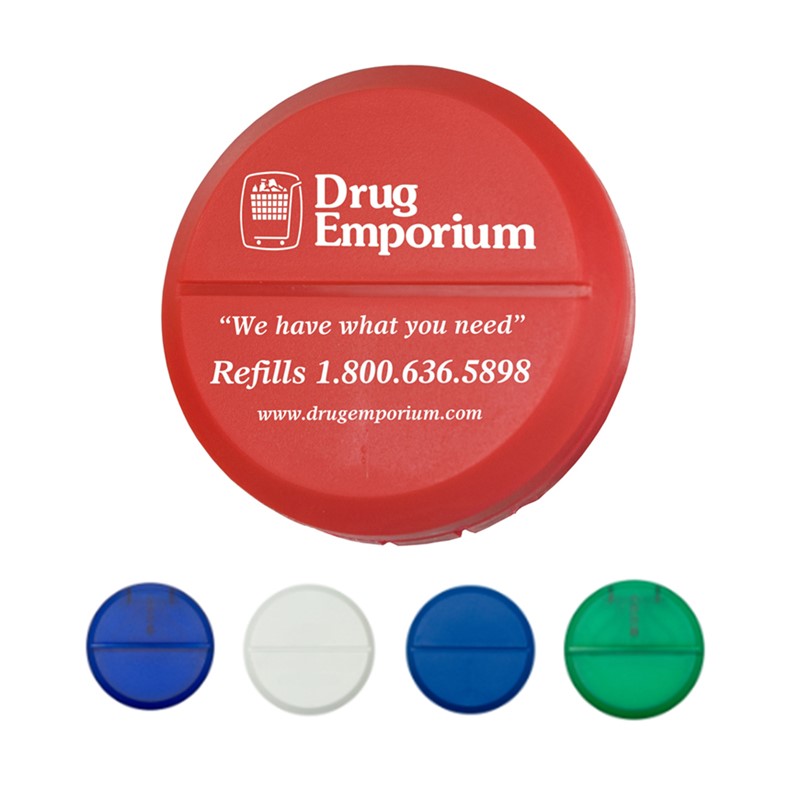 Custom Round Pill Cutter w/ Case - Printed School Supplies | Campus Marketing Specialists