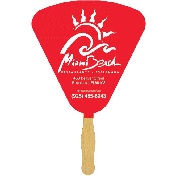 Custom Seashell Sandwiched Hand Fan - Printed School Supplies | Campus Marketing Specialists