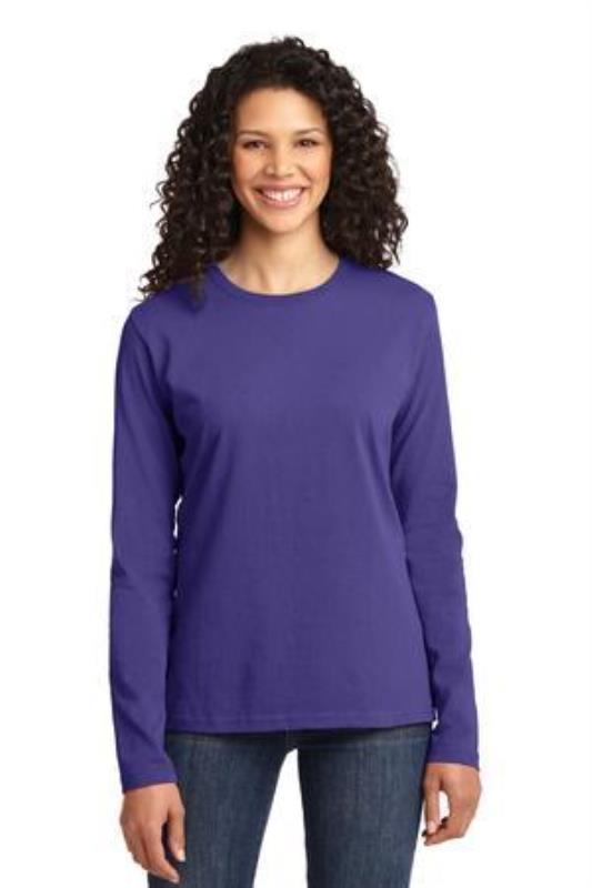 Port Company Ladies Long Sleeve 100 Cotton T Shirt | Campus Marketing