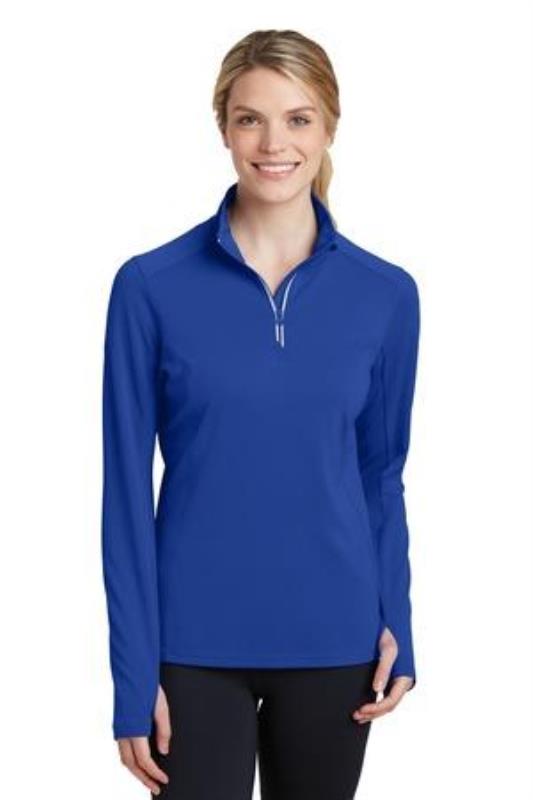 Sport-Tek Ladies Sport Wick Textured 1/4 Zip Pullover