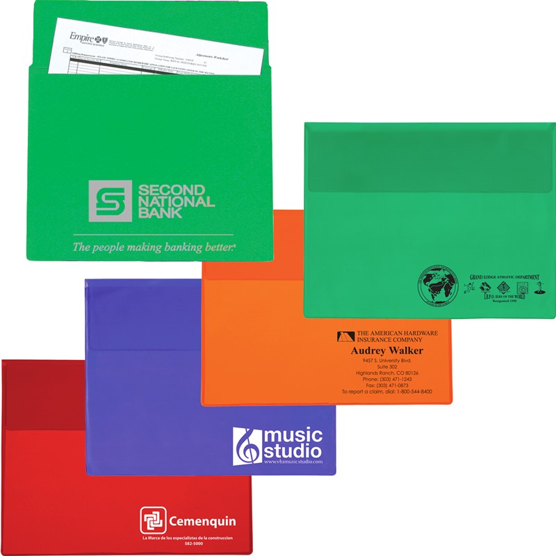 Custom Letter Size Vinyl Portfolio - Translucent - Printed School Supplies | Campus Marketing Specialists
