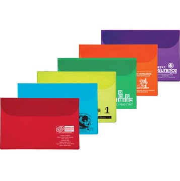 Custom Legal Size Vinyl Portfolio - Translucent - Printed School Supplies | Campus Marketing Specialists