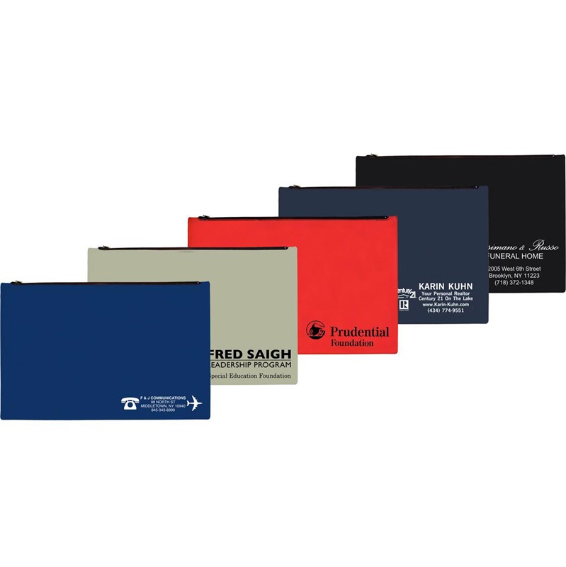 Custom Legal Size Vinyl Portfolio with Zipper - Printed School Supplies | Campus Marketing Specialists