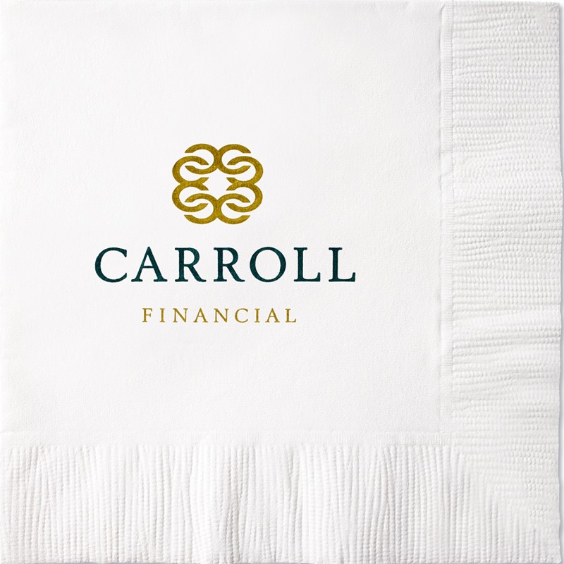 Custom White 2-Ply Beverage Napkin - Printed School Supplies | Campus Marketing Specialists