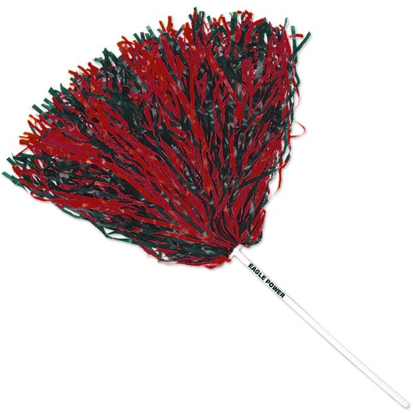 Custom Pom Poms w/ 12 in. Handle - 500 Streamers - Maroon - Printed School Supplies | Campus Marketing Specialists