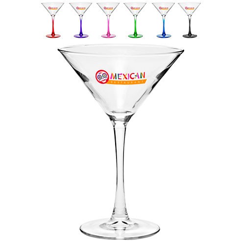 Custom Clear Vina Martini Glass - 7.5 oz. - Printed School Supplies | Campus Marketing Specialists