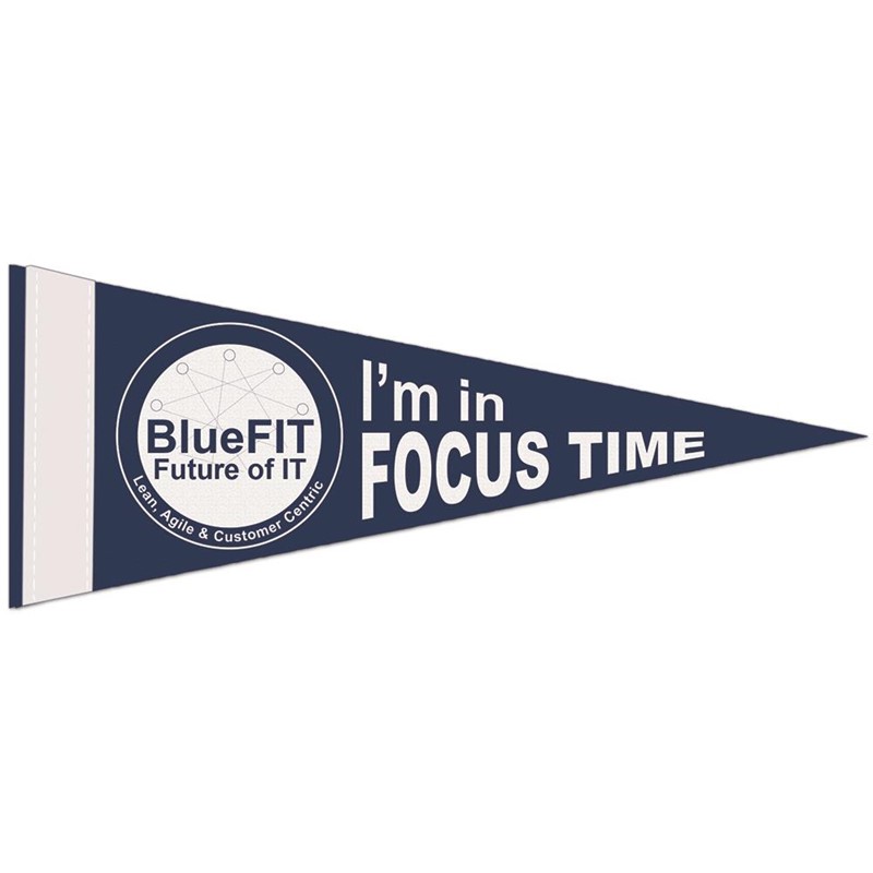 Custom 4'' x 10'' White Felt Pennant - Printed School Supplies | Campus Marketing Specialists