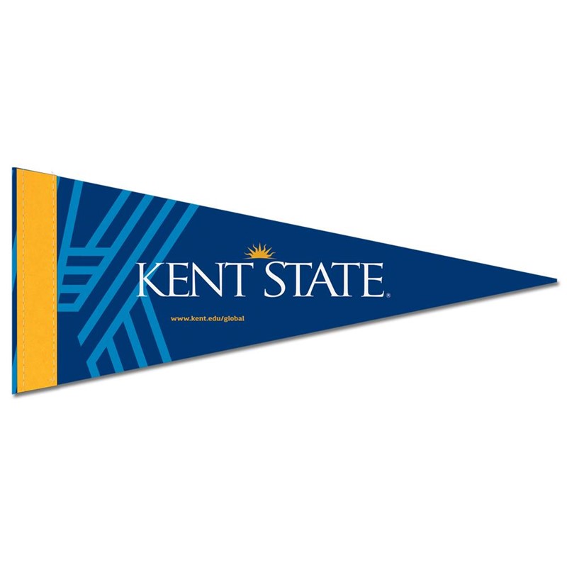 Custom 5'' x 12'' White Felt Pennant - Printed School Supplies | Campus Marketing Specialists