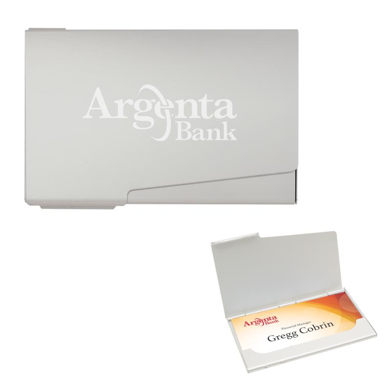 Silver Slimline Business Card Holder