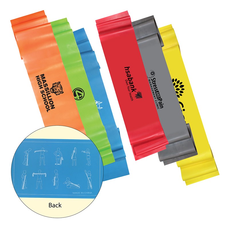 Custom Exercise Stretch Band - Printed School Supplies | Campus Marketing Specialists