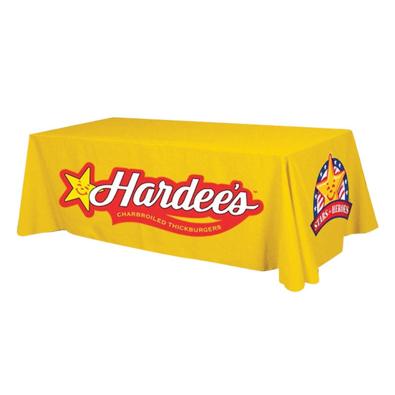 Custom 6 Ft Throw Style Table Cover - Full-Color Imprint - Printed School Supplies | Campus Marketing Specialists