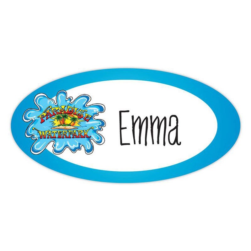 Oval Dry Erase Reusable Name Badge - Printed School & Office Supplies | Campus Marketing Specialists