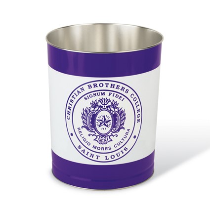 Hoops Waste Basket - Printed School & Office Supplies | Campus Marketing Specialists