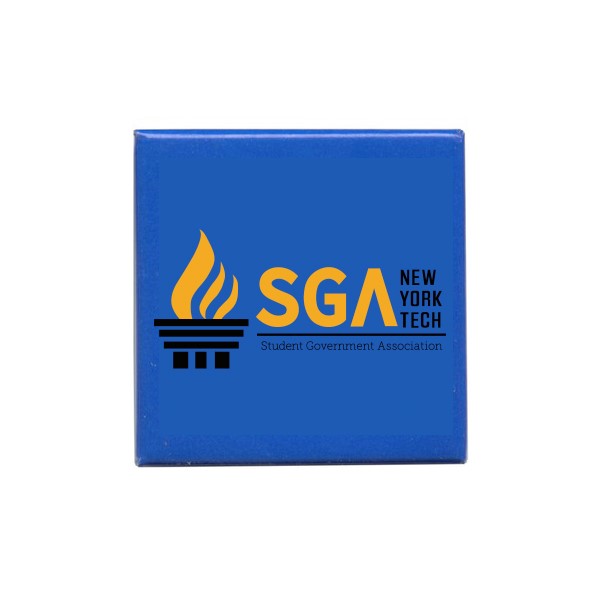 Square Celluoid Button - 1 1/2''