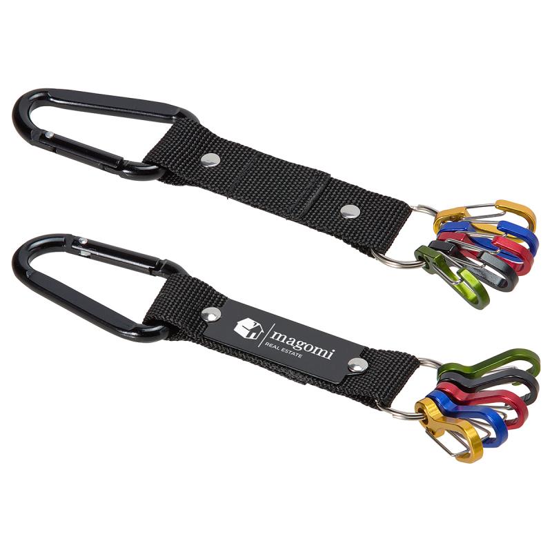 Carabiner Key Strap with Color Code Clips
