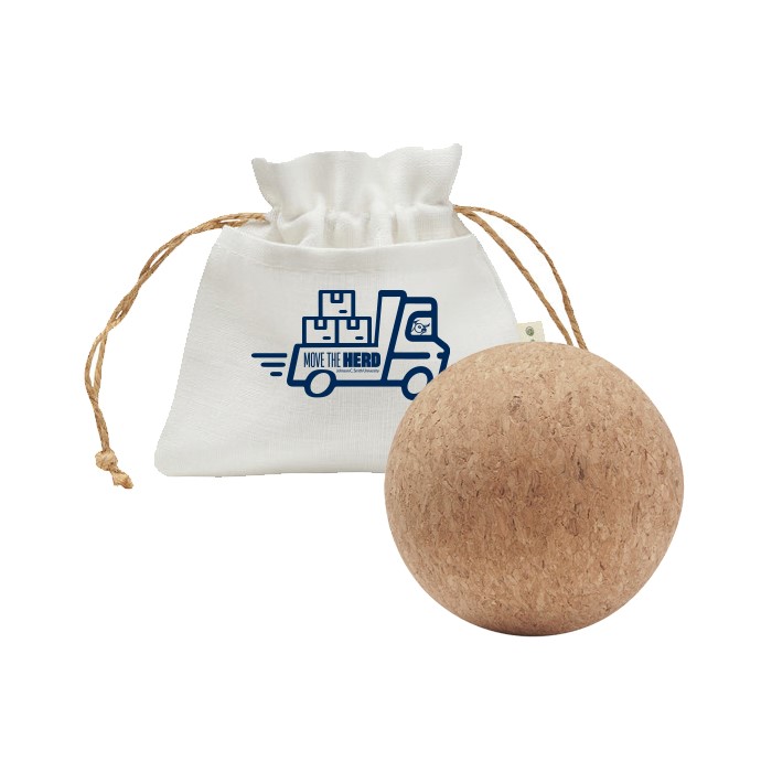 Custom Eco Conscious Cork Massage Ball - Printed School Supplies | Campus Marketing Specialists