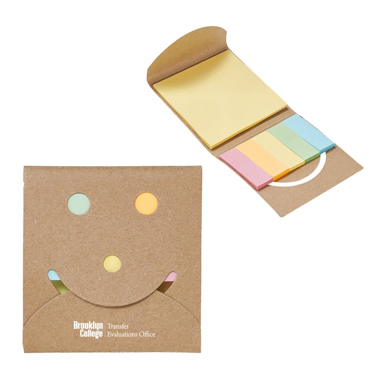 Custom Happy Face Sticky Notes - Printed School Supplies | Campus Marketing Specialists