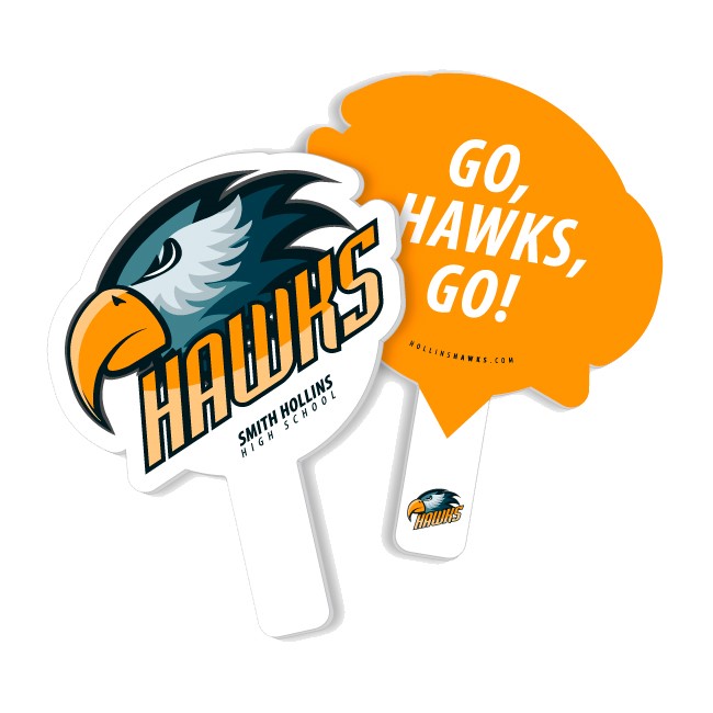 Custom Keepsake Die Cut Rally Fan - Printed School Supplies | Campus Marketing Specialists