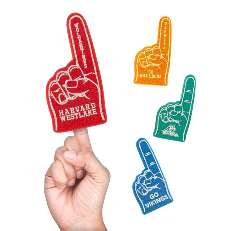 Custom Mini Foam Finger - Printed School Supplies | Campus Marketing Specialists