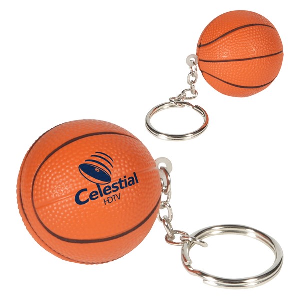 Basketball Stress Ball Keytag