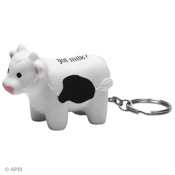 Milk Cow Stress Ball Keytag