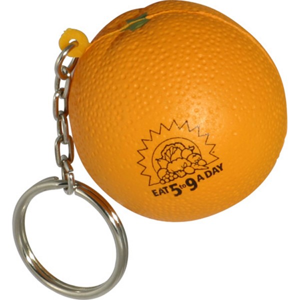 Orange Stress Ball Keytag