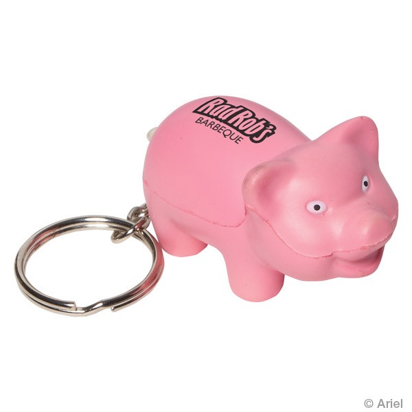 Pig Stress Ball Keytag