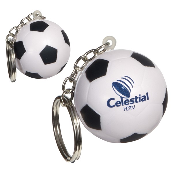 Soccer Ball Stress Ball Keytag