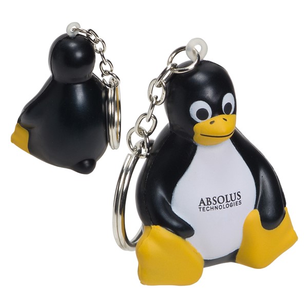 Sitting Penguin Stress Ball Keytag