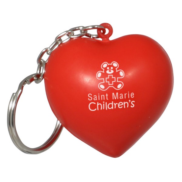 Valentine Heart Stress Ball Keytag