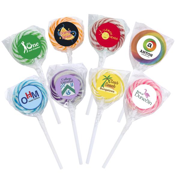 Swirled Rainbow Lollipop
