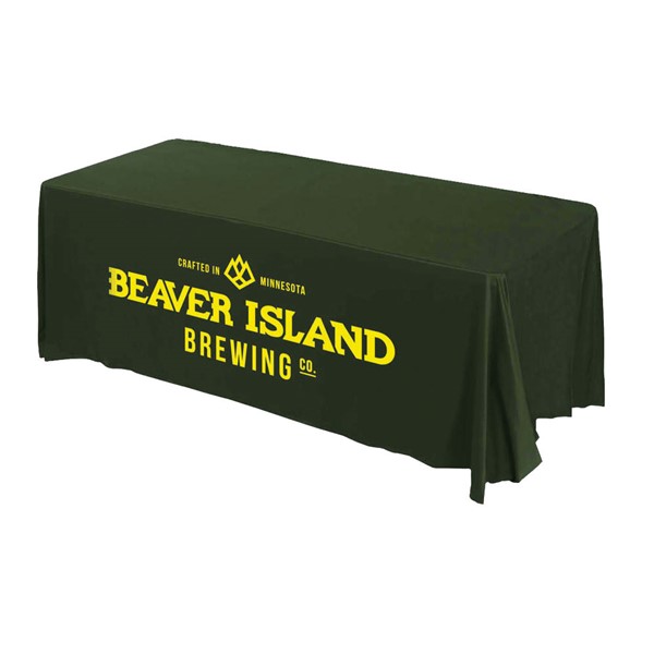 6 Ft Throw Style Table Cover - 1 Color Imprint
