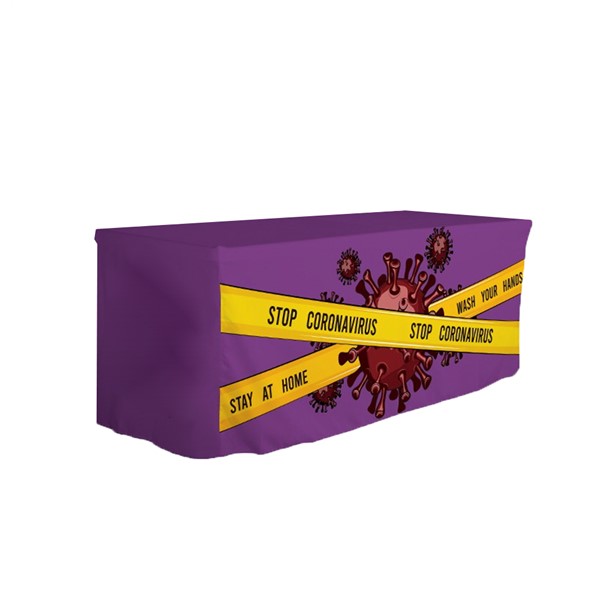 8 Ft Fitted Style Table Cover - Full-Color Imprint