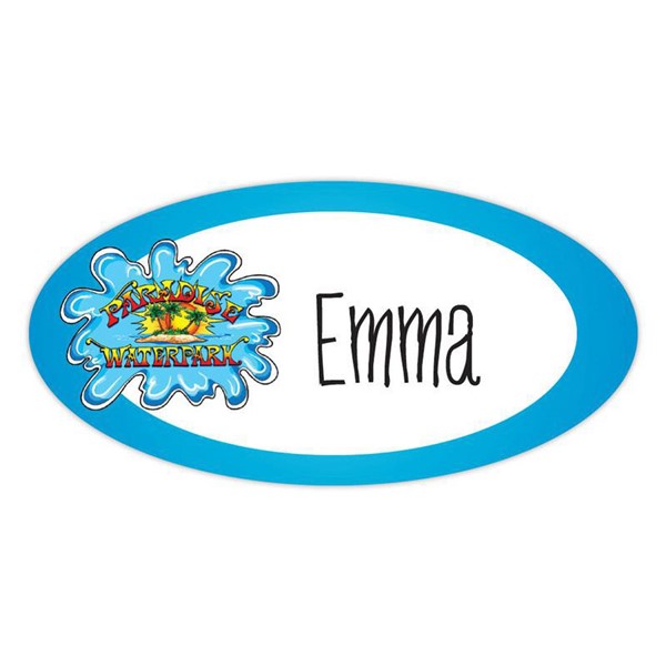 Oval Dry Erase Reusable Name Badge
