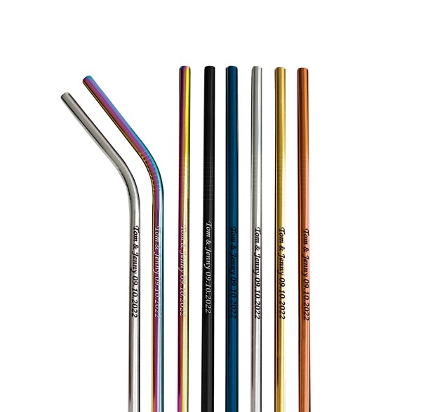 Engraved Stainless Steel Straw